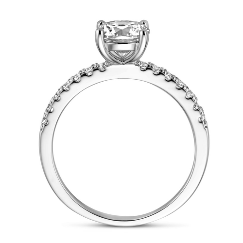 zilveren ring met veel zirkonia maat 54 - 601272