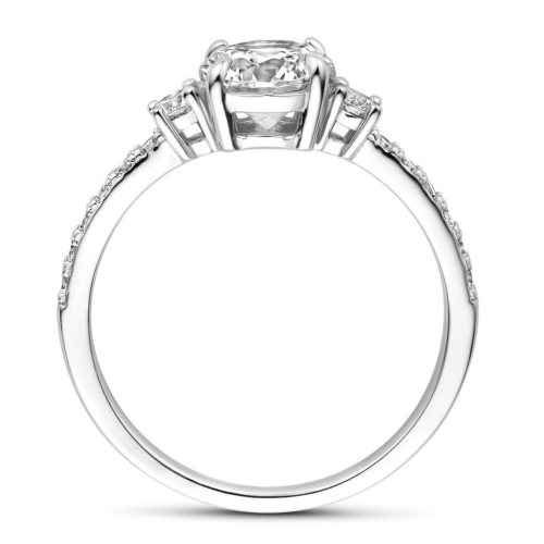 zilveren ring met veel zirkonia maat 54 - 601274