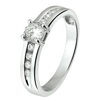 dames ring zilver met veel zirkonia maat 54 - 601276
