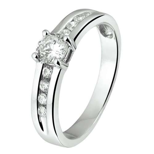 dames ring zilver met veel zirkonia maat 54 - 601276