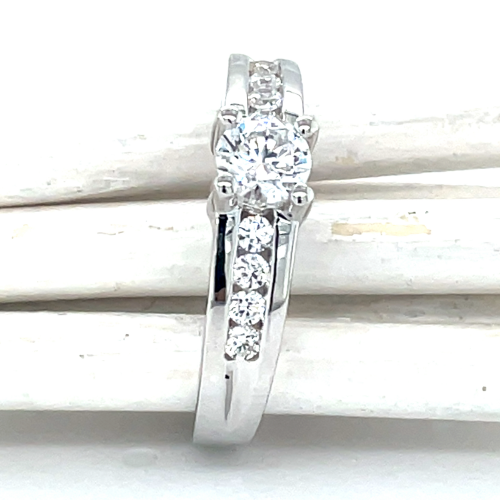 dames ring zilver met veel zirkonia maat 54 - 601276