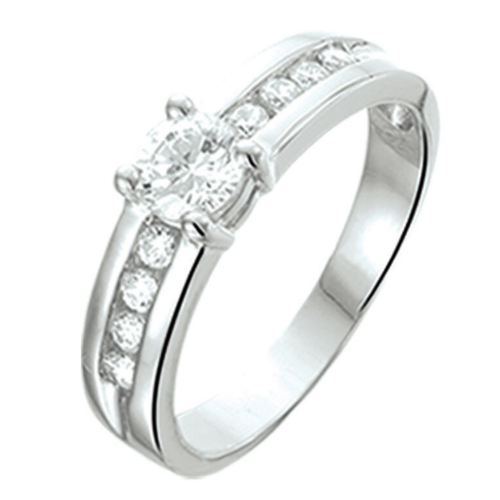 dames ring zilver met veel zirkonia maat 54 - 601276