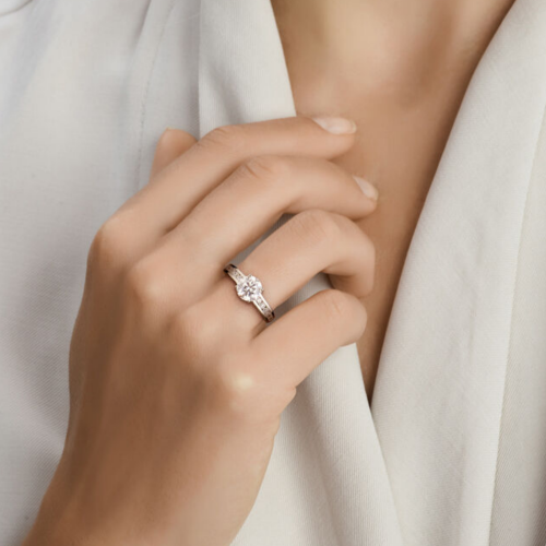 dames ring zilver met veel zirkonia maat 54 - 601278