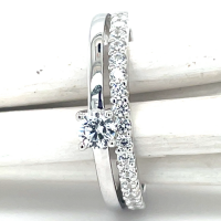 dames ring zilver met veel zirkonia maat 52 - 601279