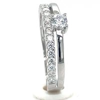 dames ring zilver met veel zirkonia maat 54 - 601280