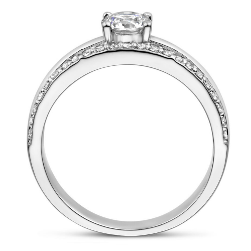 dames ring zilver met veel zirkonia maat 54 - 601281