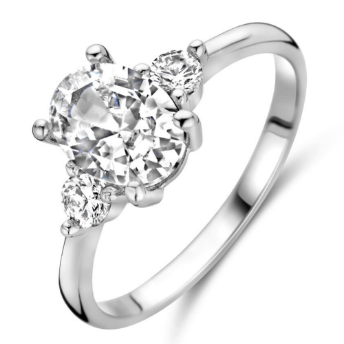 damesring trilogie met 3 zirkonia steentjes in zilver maat 52 - 601282 damesring trilogie met 3 zirkonia steentjes in zilver maat 52 - 601282