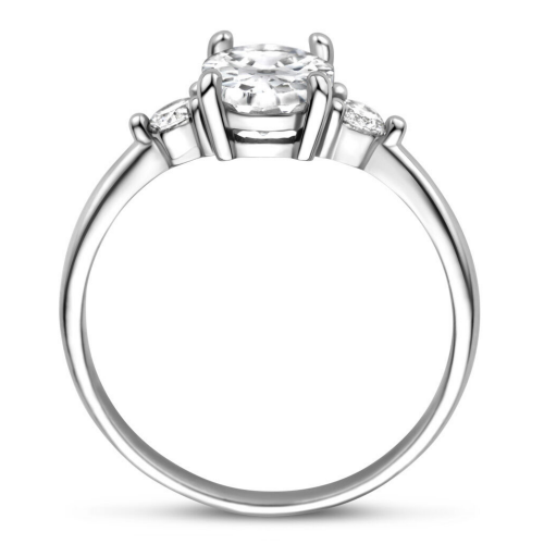 damesring trilogie met 3 zirkonia steentjes in zilver maat 52 - 601282 damesring trilogie met 3 zirkonia steentjes in zilver maat 52 - 601282