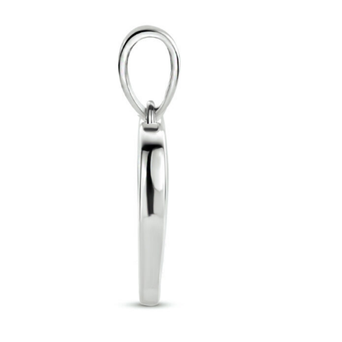 hanger hartje met zirkonia steentjes zilver - 601285