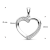 hanger hartje met zirkonia steentjes in zilver 21 mm - 601286