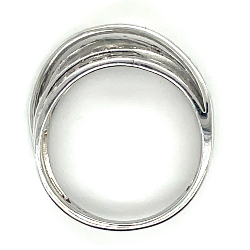 brede ring met zirkonia in zilver maat 56 - 601297