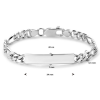 graveerarmband figaro plaat 7,0 mm breed 20cm lang in zilver - 601298 graveerarmband figaro plaat 7,0 mm breed 20cm lang in zilver - 601298