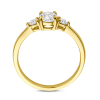 gouden ring met 3 zirkonia steentjes maat 54 - 601300