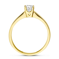 gouden ring met zirkonia steen 54 - 601301