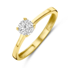 gouden ring met zirkonia steen 54 - 601301