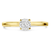 gouden ring met zirkonia steen 54 - 601301