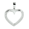 hanger in de vorm van een hartje met zirkonia in zilver - 601303