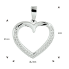 hanger in de vorm van een hartje met zirkonia in zilver - 601303