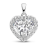 hanger hart met zirkonia in zilver - 601304