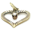 gouden opengewerkt hartje met een klein diamantje - 601319