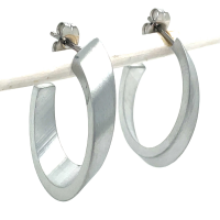 Clic by suzanne oorbellen O21 creool ovaal in verstek met steker - 601321