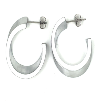 Clic by suzanne oorbellen O21 creool ovaal in verstek met steker - 601321