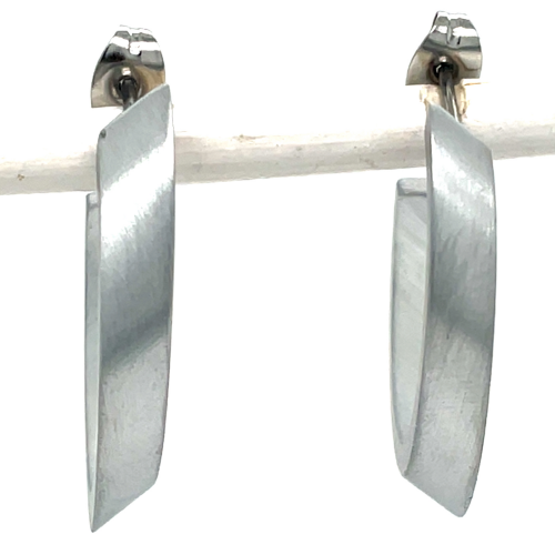 Clic by suzanne oorbellen O21 creool ovaal in verstek met steker - 601321