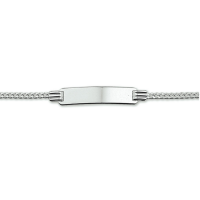 Zilveren kinderen graveerarmband met gourmetschakel 11-13cm - 601331