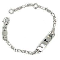 kinder graveerarmband figaro zilver 9 - 11 cm - 601332 kinder graveerarmband figaro zilver 9 - 11 cm - 601332