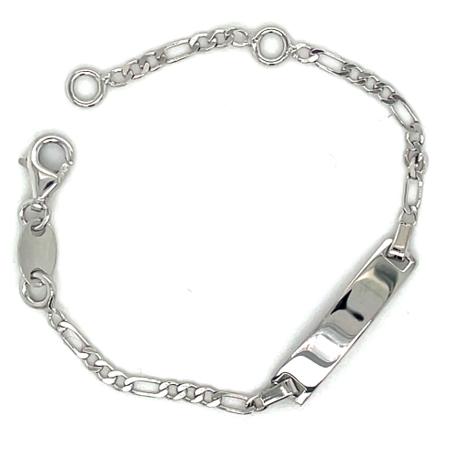 kinder graveerarmband figaro zilver 9 - 11 cm - 601332