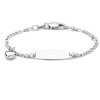 graveerarmband met hartje en figaro shakel 11 - 13 cm - 601333