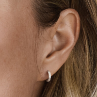 oorringen met zirkonia in zilver 12 mm - 601335