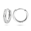 oorringen met zirkonia in zilver 12 mm - 601335