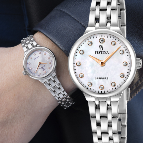 Festina dames horloge met saffier glas F20744-1 - 601350