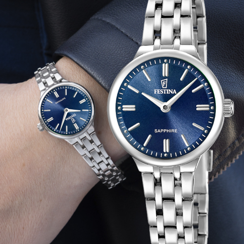 Festina dames horloge met saffier glas F20744-5 - 601351