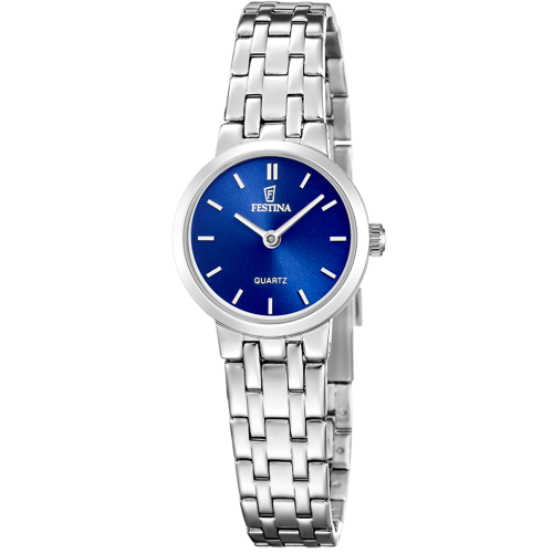 klein Festina dames horloge met blauwe wijzerplaat F20746-4 - 601353
