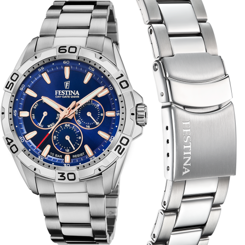 Festina dames staal en ceramic horloge F20623-2 - 601358