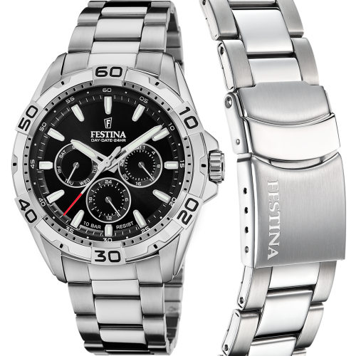 Festina dames staal en ceramic horloge F20623-5 - 601359