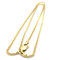 Mori Gold Filté 1,5mm brede Spiga schakel, goud gevuld 1/20 45cm - 601369