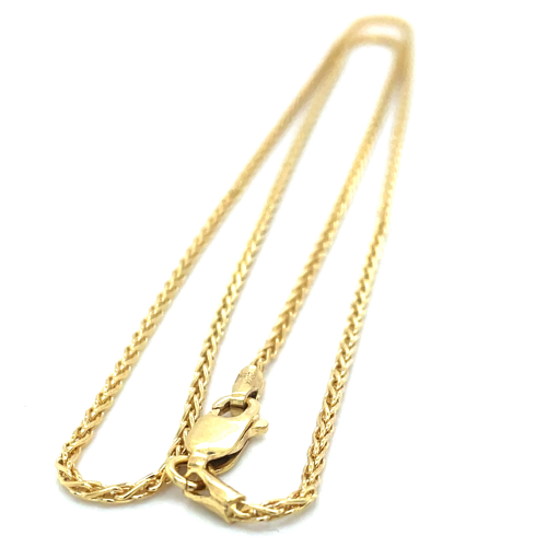 Mori Gold Filté 1,5mm brede Spiga schakel, goud gevuld 1/20 45cm - 601369