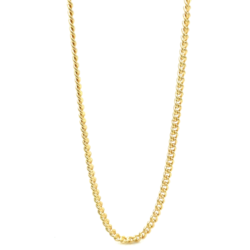 Mori Gold Filté 2,0mm brede Extra Bol Gourmet schakel, goud gevuld 1/20 45cm - 601370