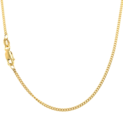 Mori Gold Filté 2,0mm brede Extra Bol Gourmet schakel, goud gevuld 1/20 45cm - 601370