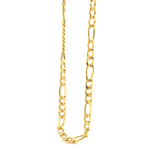 Mori Gold Filté 3,0mm brede Figaro schakel, goud gevuld 1/20 50cm - 601371