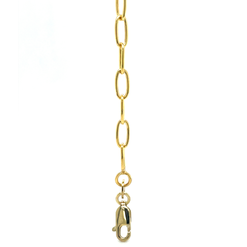 Fantasie anker armband in geel goud met zilveren kern 18cm - 601377