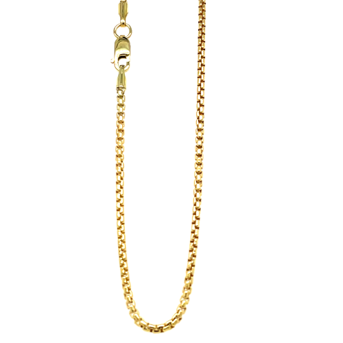 Fjory ketting Venetiaans rond 45cm goud met zilveren kern. - 601378