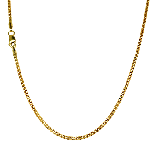 Fjory ketting Venetiaans rond 45cm goud met zilveren kern. - 601378