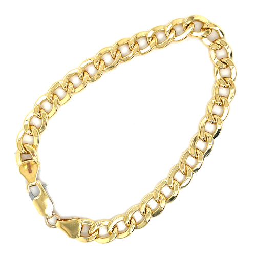 Armband Fjory goud met zilveren kern 7mm Gourmet schakel 19cm. - 601380 Armband Fjory goud met zilveren kern 7mm Gourmet schakel 19cm. - 601380