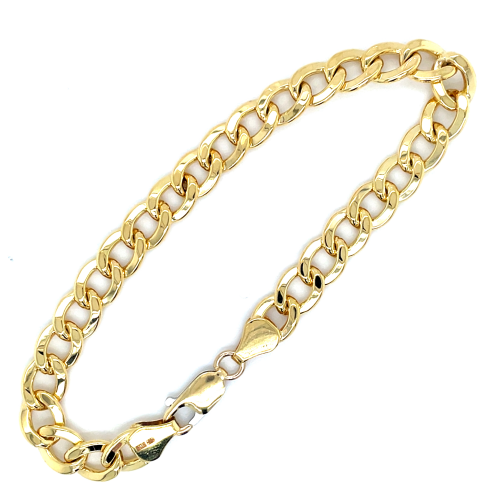 Armband Fjory goud met zilveren kern 7mm Gourmet schakel 19cm. - 601380 Armband Fjory goud met zilveren kern 7mm Gourmet schakel 19cm. - 601380