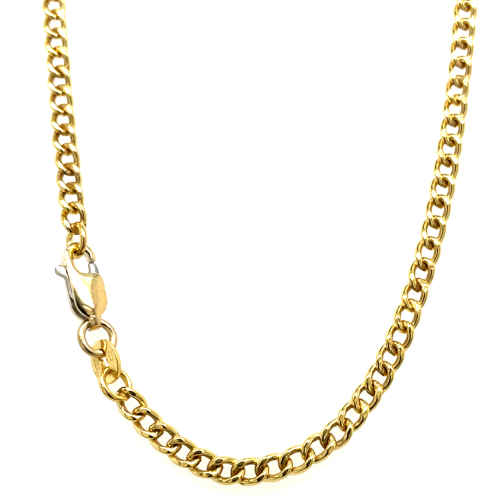 Fjory collier 3mm Gourmet schakel 50cm goud met zilveren kern - 601385