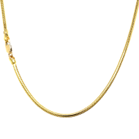 collier slang 45cm lang en een diameter van 1,8mm van fjory goud met zilveren kern - 601387